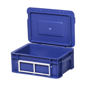 Caixa RL-KLT 2158 com tampa e porta etiqueta